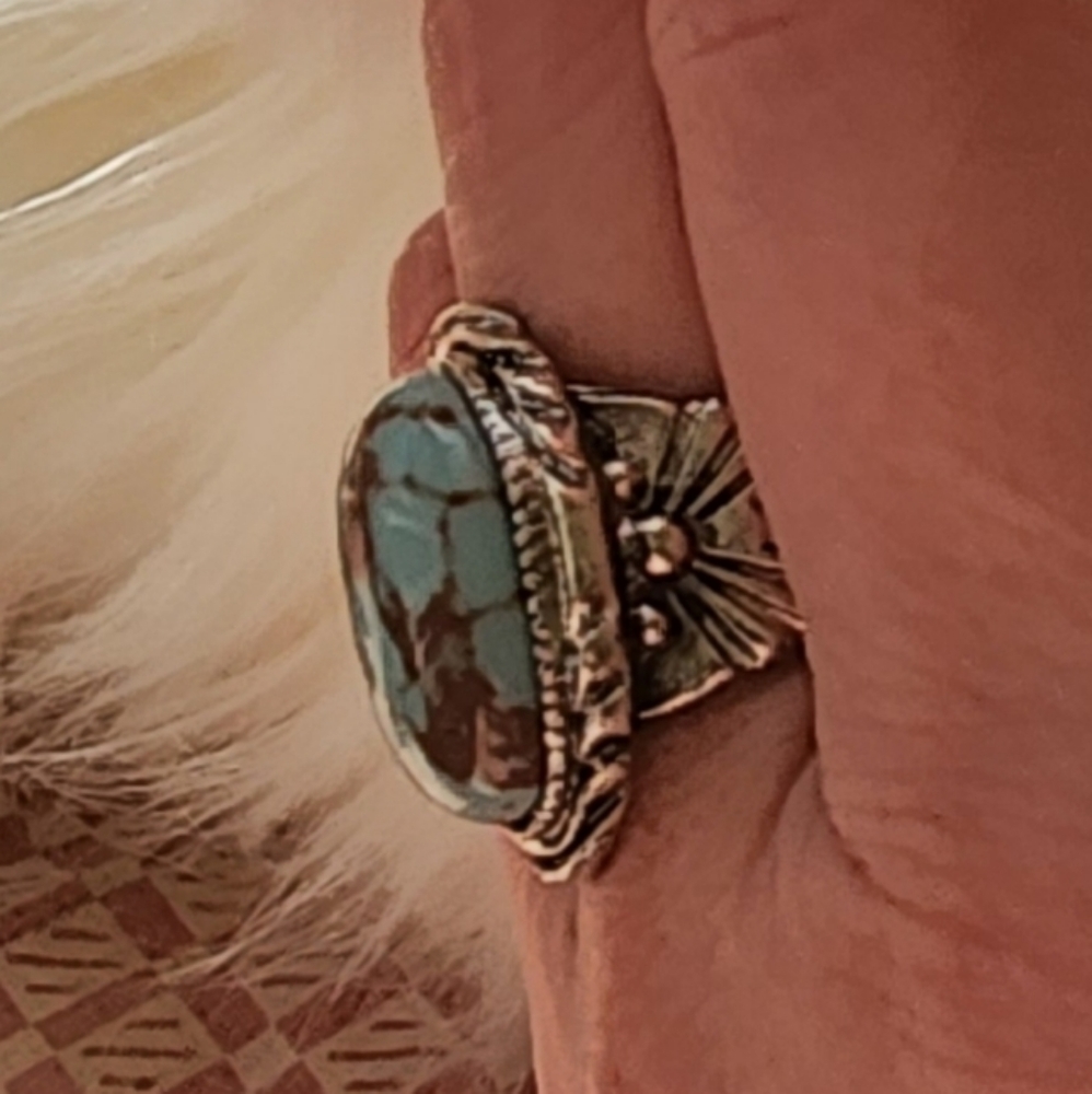 💙 Turquoise Oval Ring - Picture 7 of 8